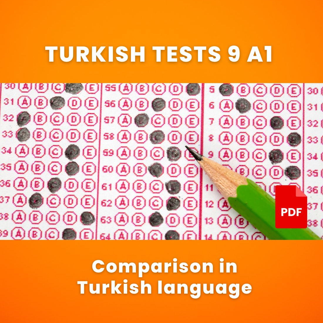 turkish test quiz a1 - comparison in turkish language