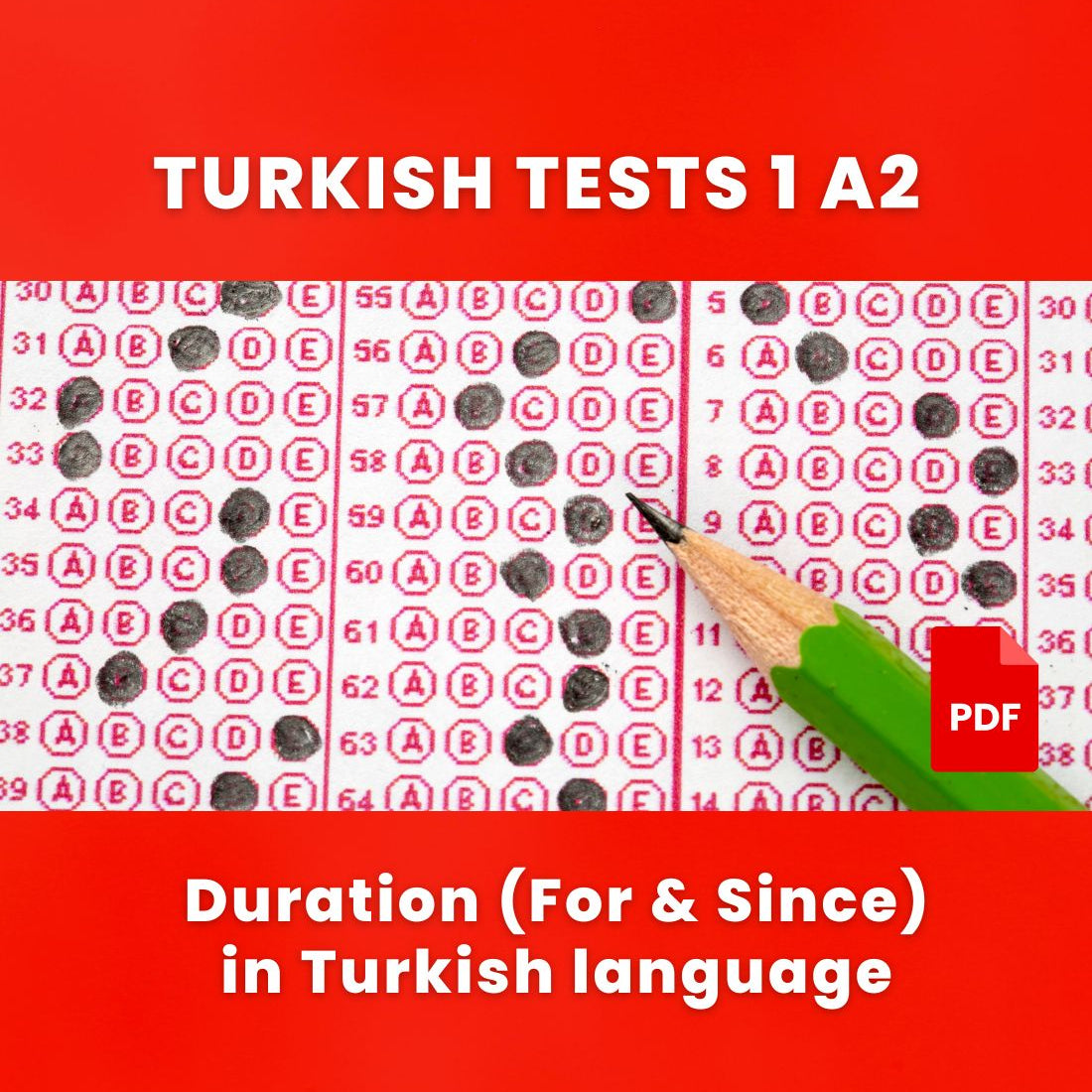 turkish test quiz a2 - for and since in turkish language