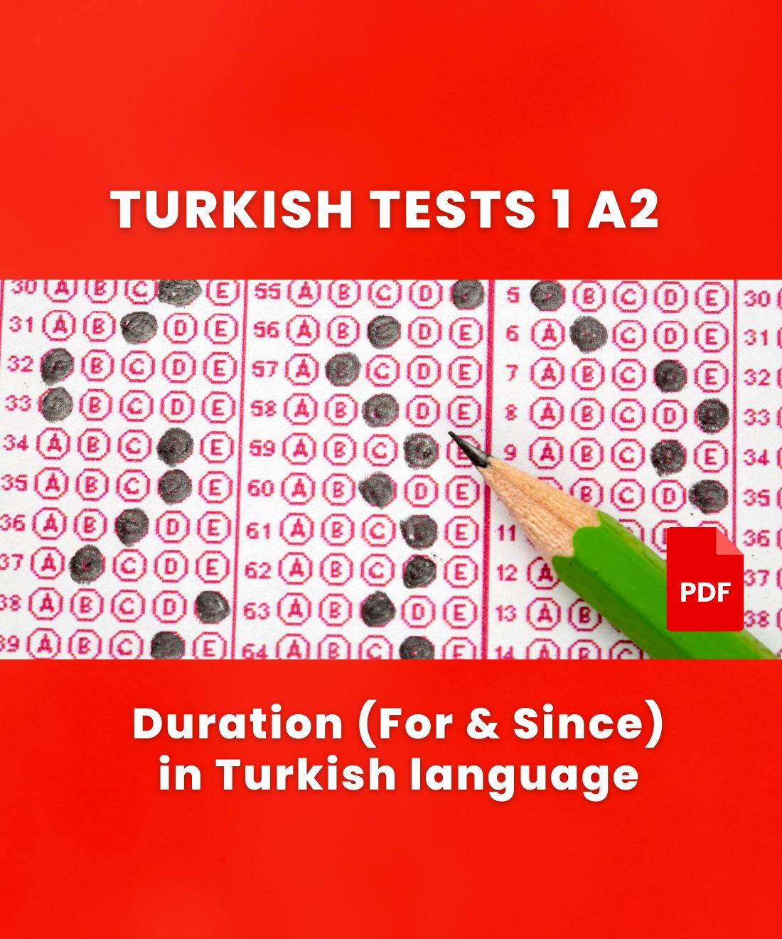 turkish test quiz a2 - for and since in turkish language