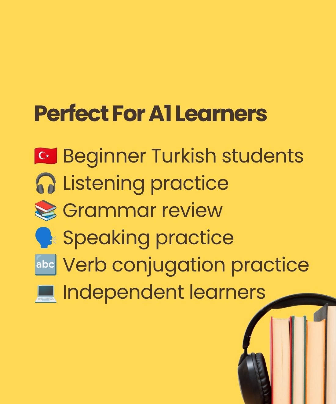 Turkish Verb Conjugation 1 A1 (Present Tense) – 50 Essential Turkish Verbs Listening Practice Audiobook