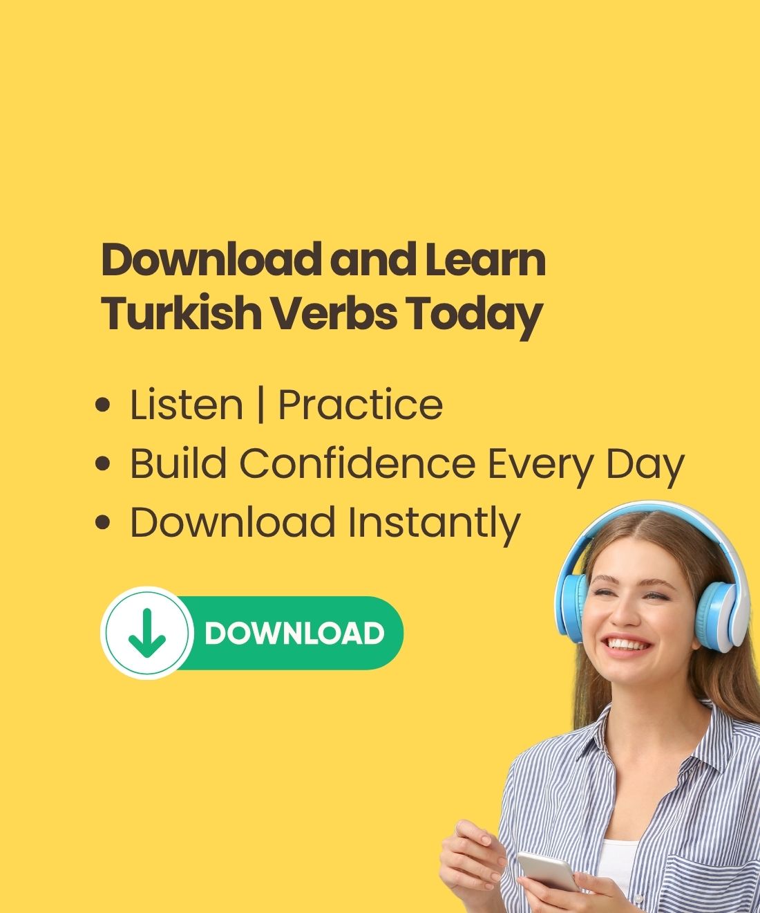 Turkish Verb Conjugation 1 A1 (Present Tense) – 50 Essential Turkish Verbs Listening Practice Audiobook