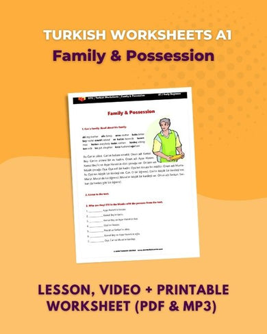 TURKISH WORKSHEETS A1 – Dem Turkish Center